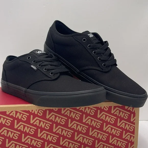 Vans Men's Black Canvas Sneakers Atwood (Canvas) Black/Black
VN000TUY186 - Picture 4 of 16